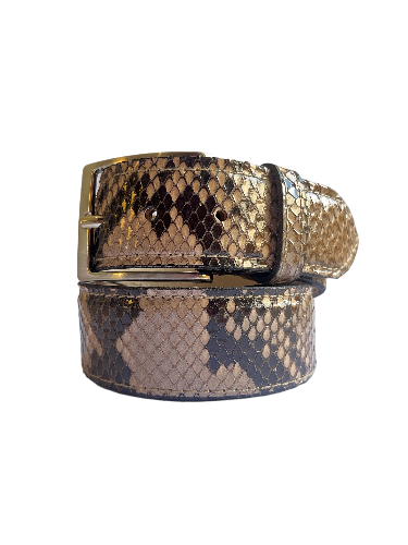 Belt in Python Man 4 cm – La Bottega Della Cintura display picture 1