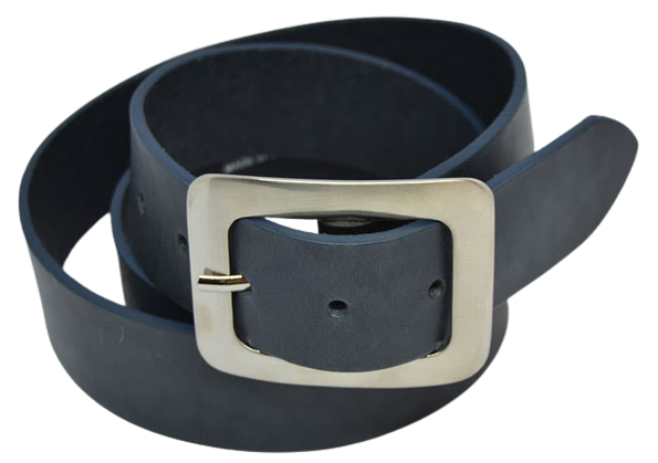 Leather Belt for Men and Women Model Morgan Silver 4 cm
