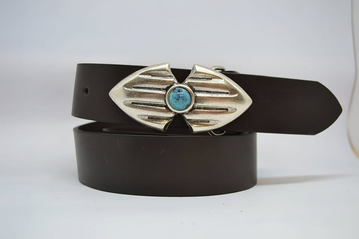 Cintura in Cuoio Modello Giove cm 4 - La Bottega Della Cintura