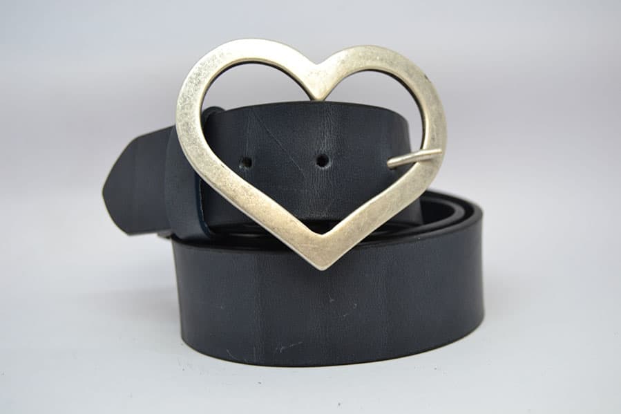 Woman Leather Belt Heart Model cm 4