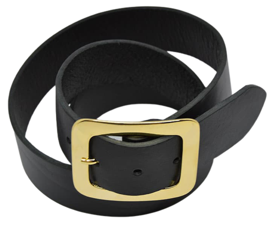 Leather Belt for Men and Women Model Morgan Gold 4 cm