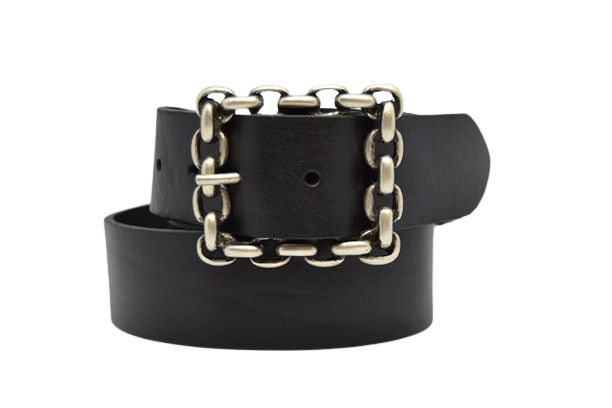 Leather Belt for Men and Women Model Chain 4 cm