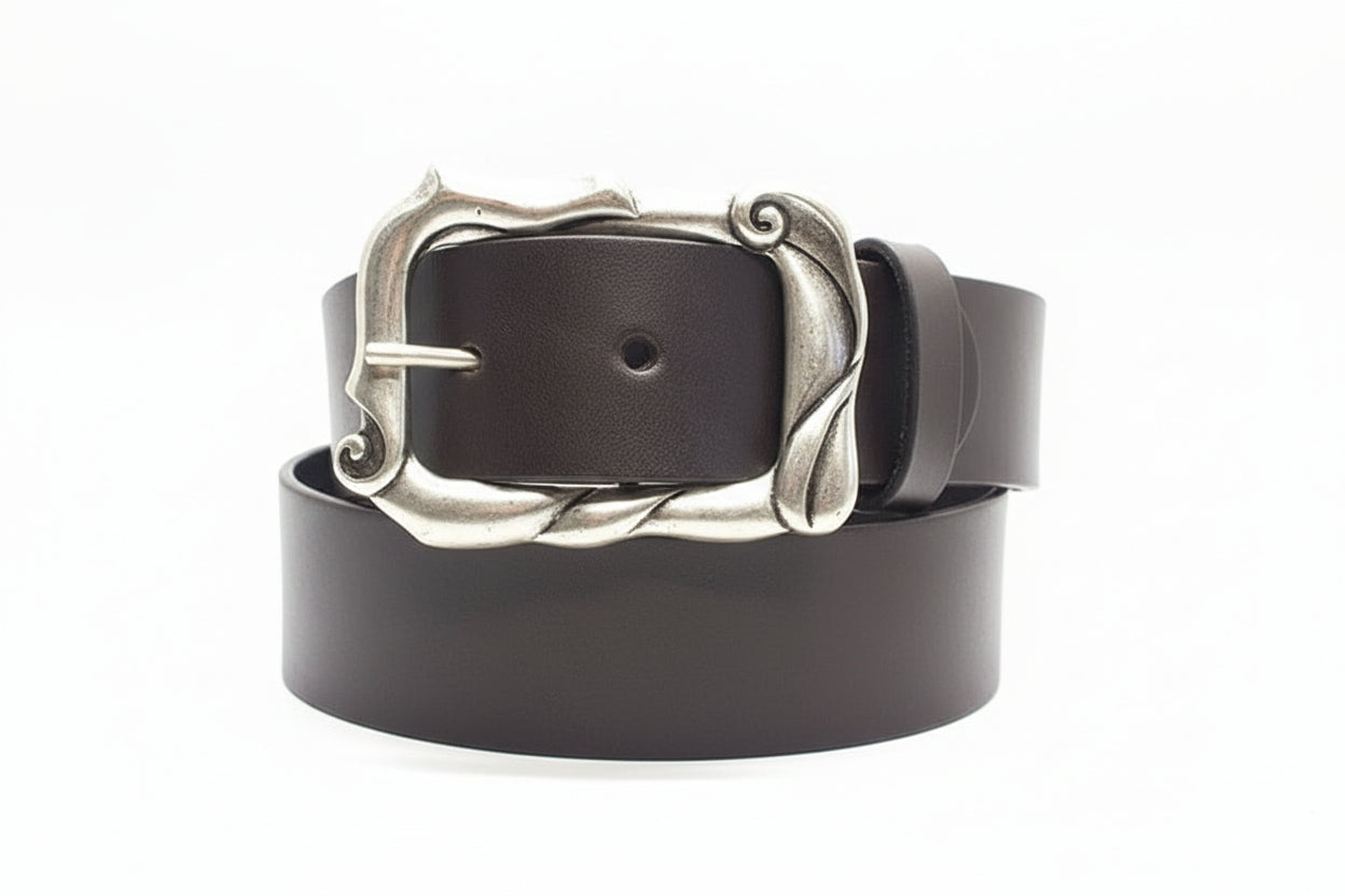 Cintura in Cuoio Modello Viareggio cm 3.5 - La Bottega Della Cintura