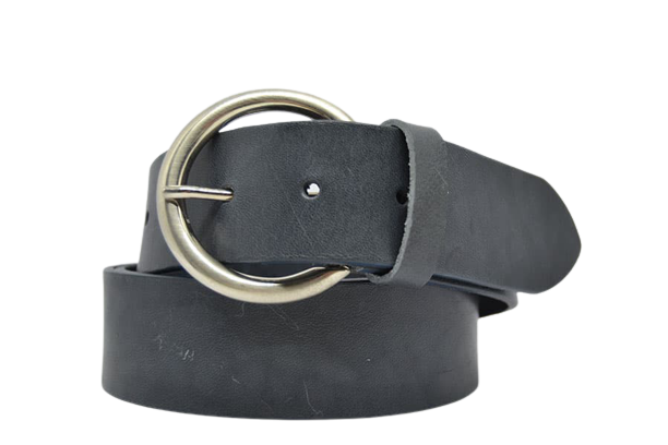 Leather Belt for Men and Women, Round Model 4 cm