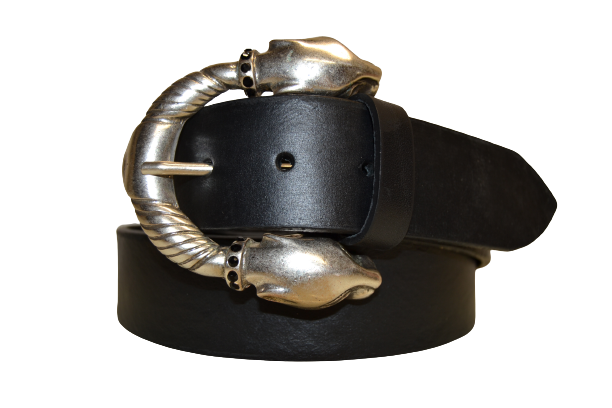 Leather Belt for Men and Women Model Snake 4 cm