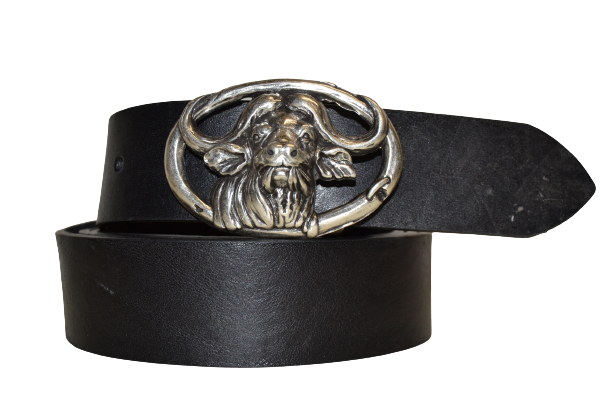 Leather belt for men and women model buffalo 4 cm