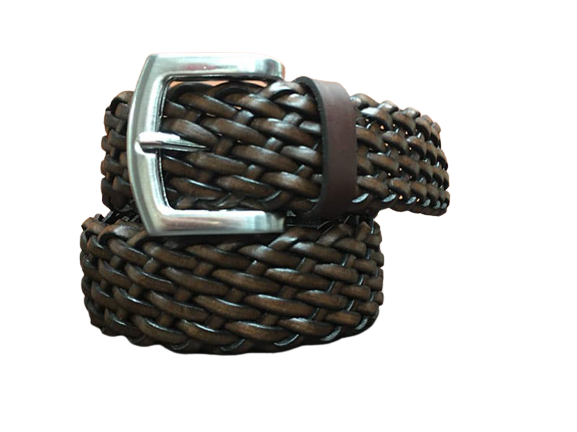 Hand Woven Leather Belt for Men and Women Model Stoia 3.5 cm