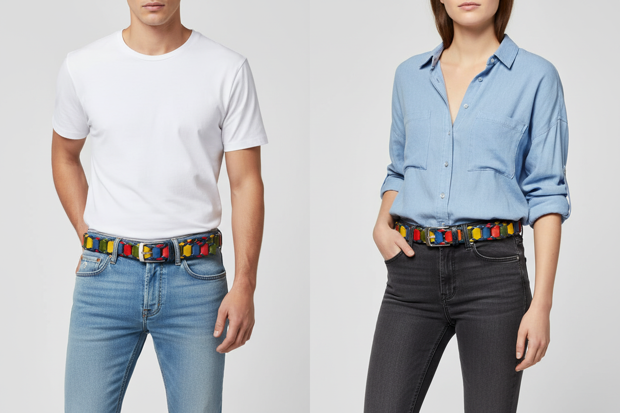 Cintura Intrecciata a Mano Modello Special cm 3