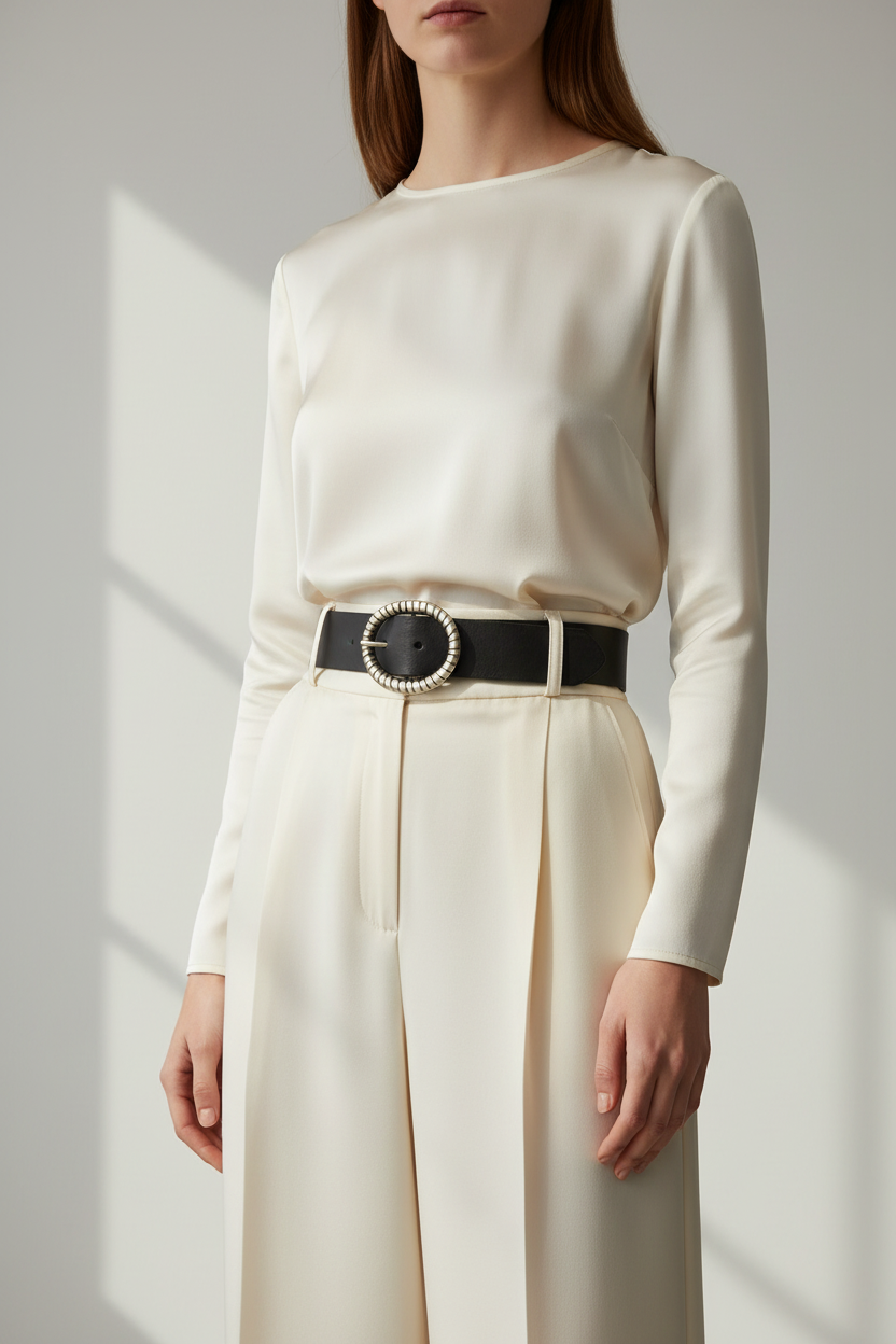 Leather Belt for Men and Women Model Ruod Nodo 3.5 cm