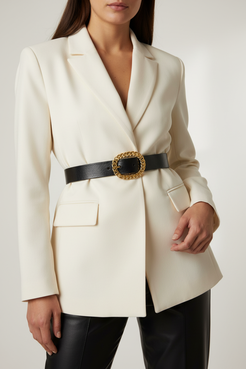 Cintura in Cuoio Modello Apuane cm 3