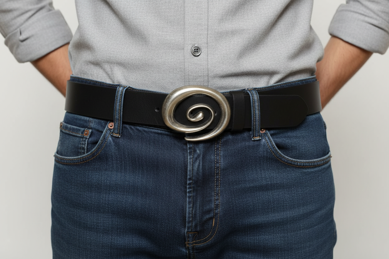 Leather Belt for Men and Women Model Fucecchio cm 4