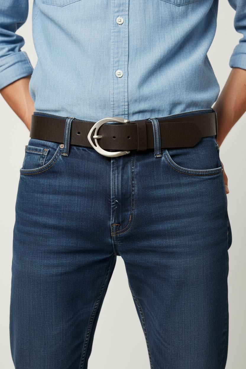 Leather Belt Woman Man Model Arrow cm 5