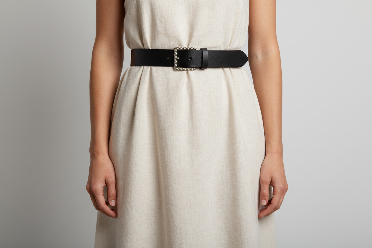 Donoratico Model Leather Belt for Women 3.5 cm