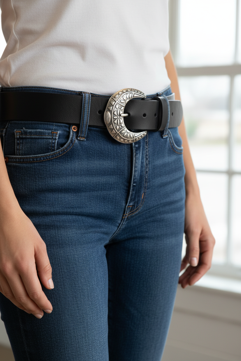 Cintura in Cuoio Modello Legnaia cm 4