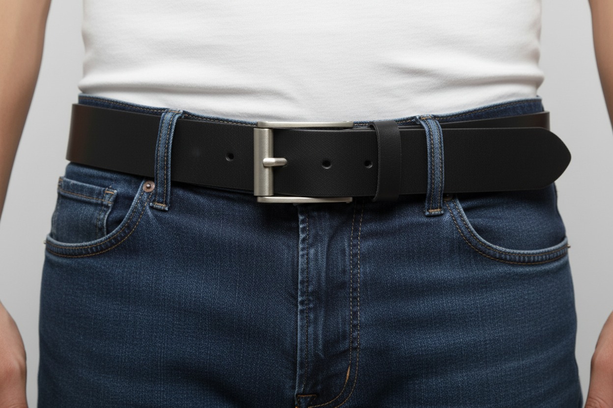 Leather Belt for Men and Women Model Roll 4 cm