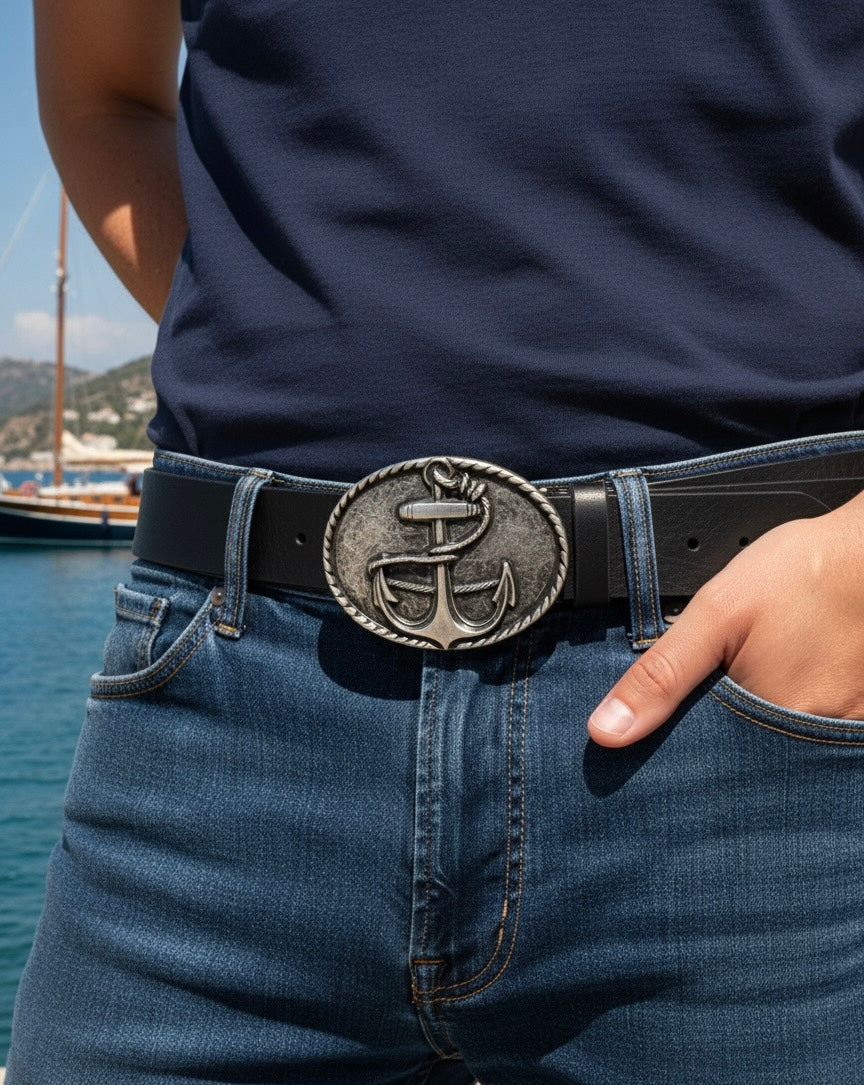 Leather belt for men and women Malta model cm 4