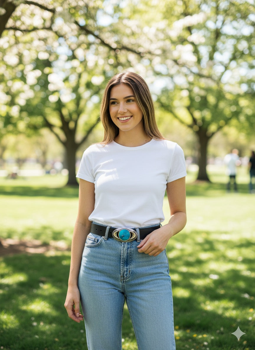 Leather belt for men and women Malta model cm 4