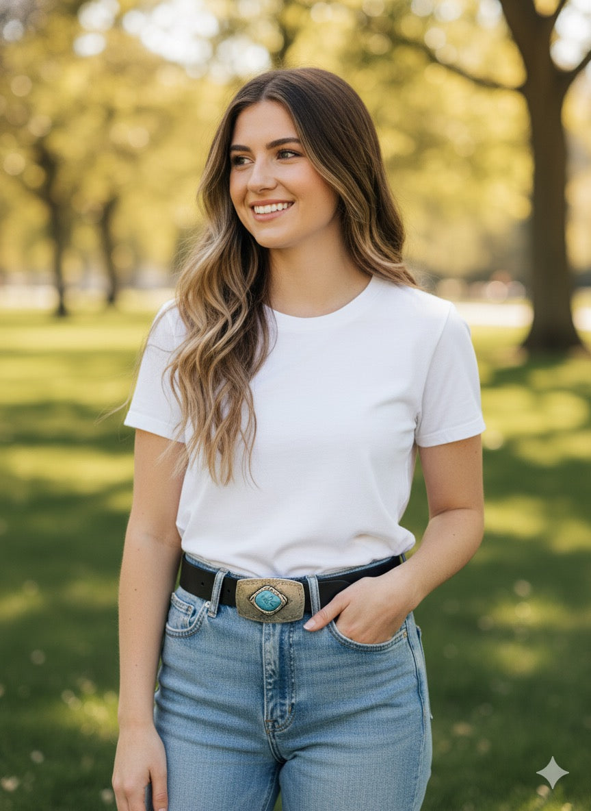 Leather belt for men and women Malta model cm 4