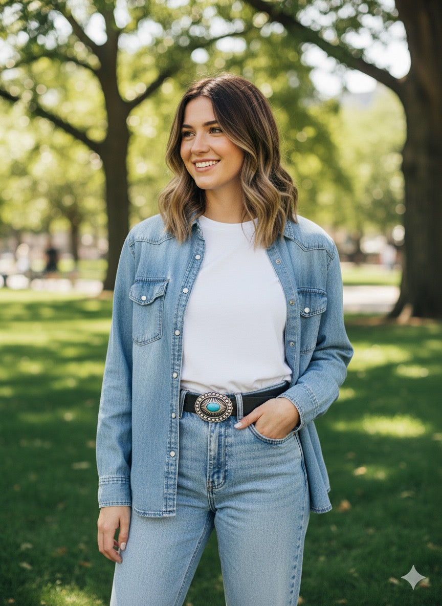 Leather belt for men and women Malta model cm 4