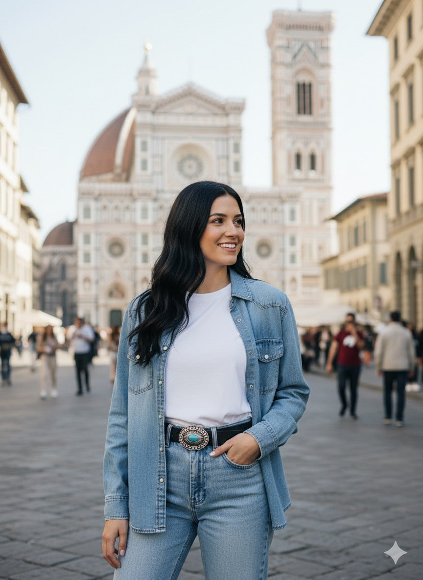 Leather belt for men and women Malta model cm 4