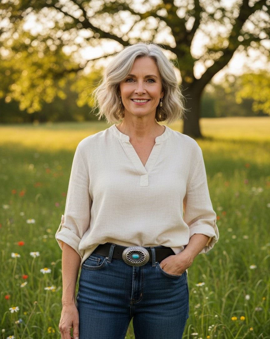 Leather belt for men and women Malta model cm 4