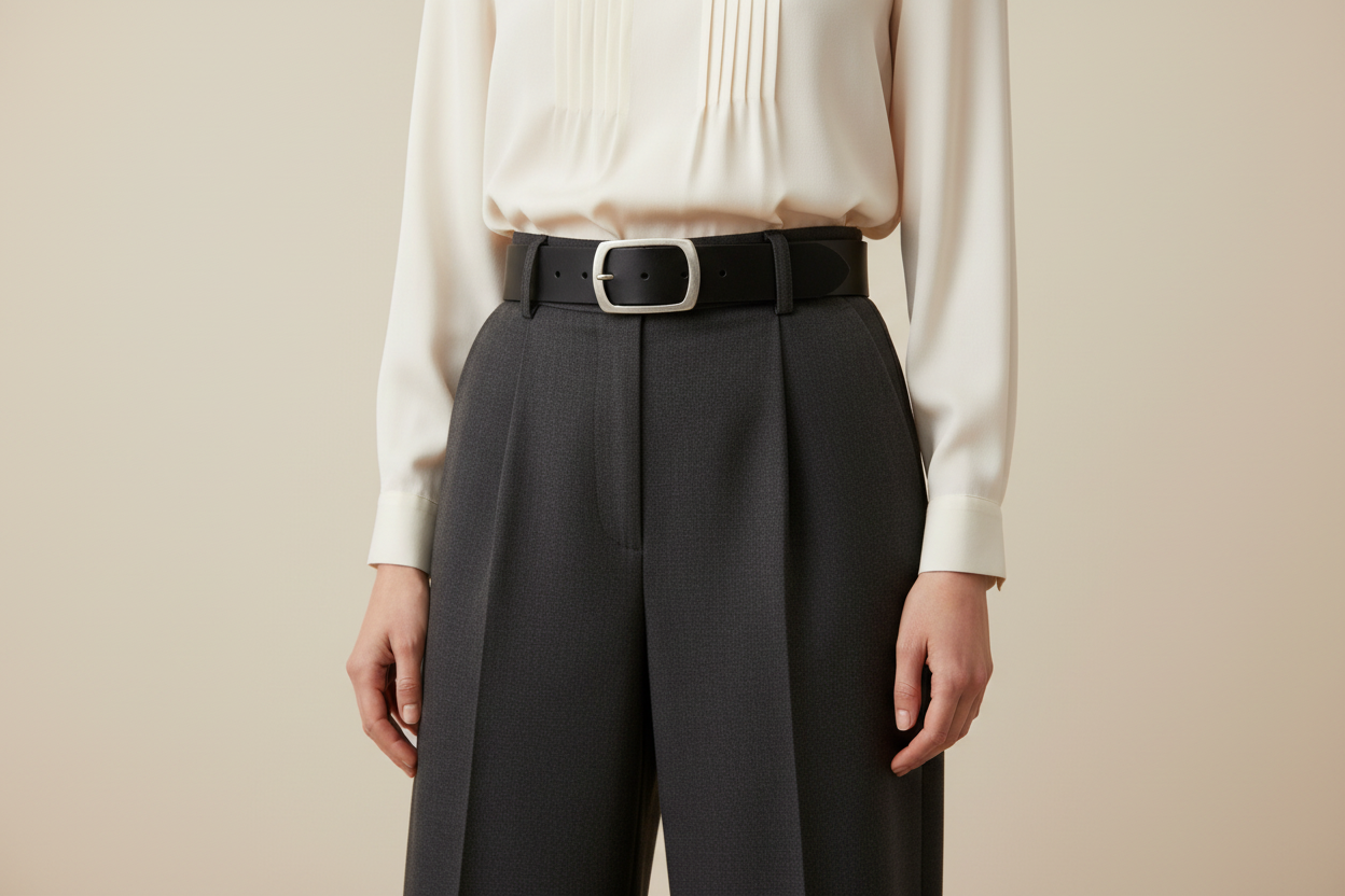 Leather Belt for Men and Women Model Capraia 4 cm