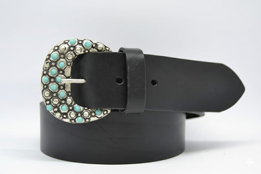 Cintura in Cuoio Modello Turchese cm 4 - La Bottega Della Cintura