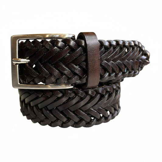 Cintura Cuoio Intrecciata a Mano Modello Spiga cm 3.5 - Artigianato Toscano | La Bottega della Cintura". - La Bottega Della Cintura