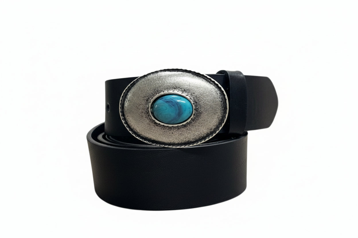 Cintura in Cuoio Uomo e Donna Modello Uovo cm 4 - La Bottega Della Cintura