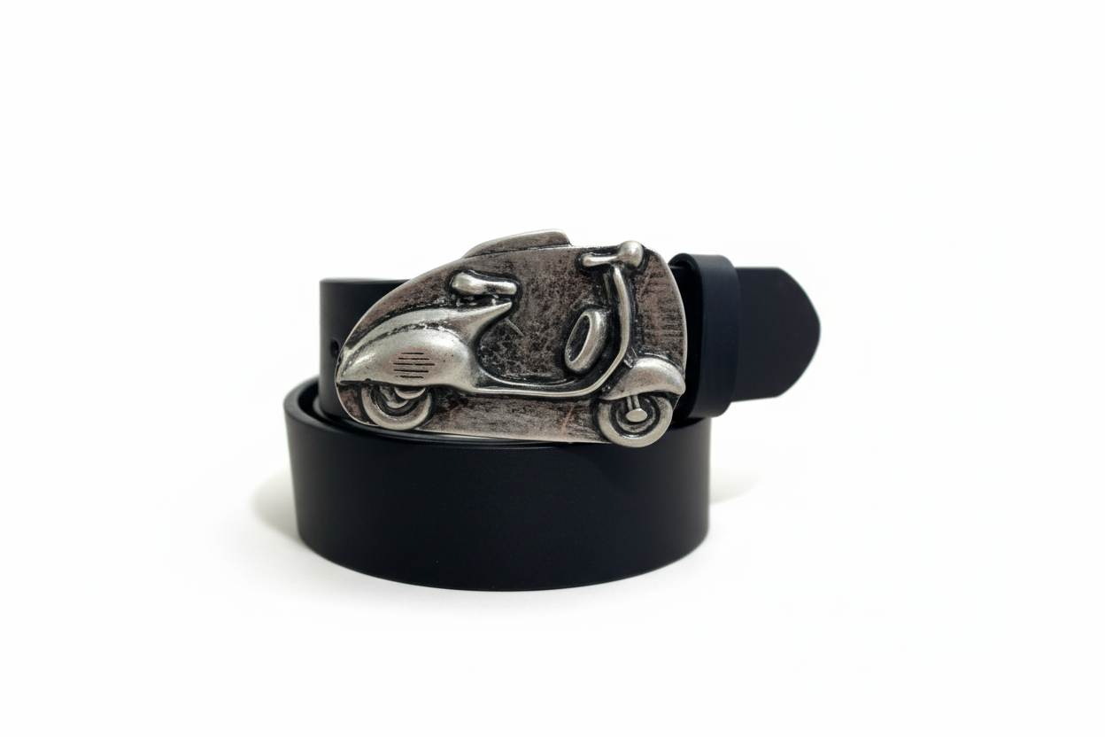 Cintura in Cuoio Uomo e Donna Modello Vespa cm 4 - La Bottega Della Cintura