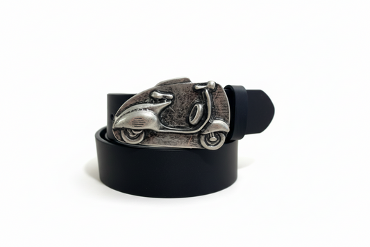 Cintura in Cuoio Uomo e Donna Modello Vespa cm 4 - La Bottega Della Cintura