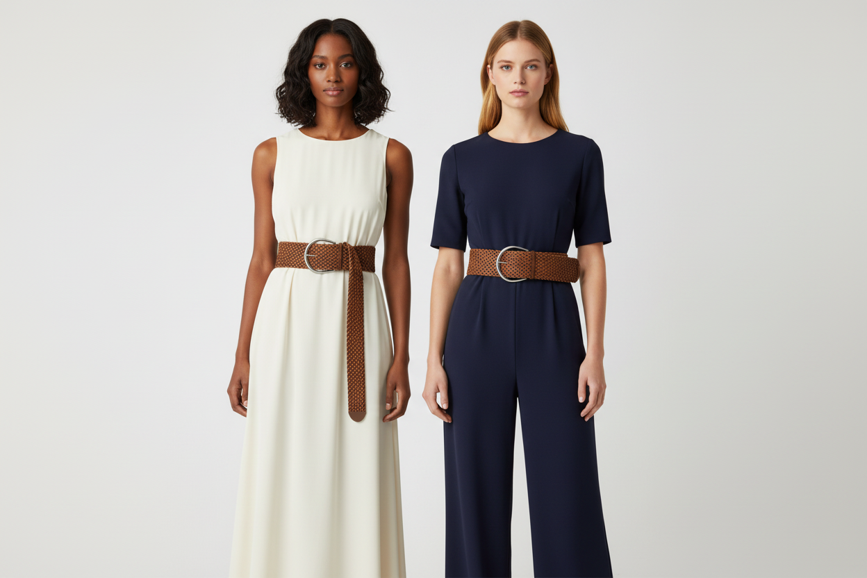 Woman Hand Woven Belt Spiga Model 8 cm