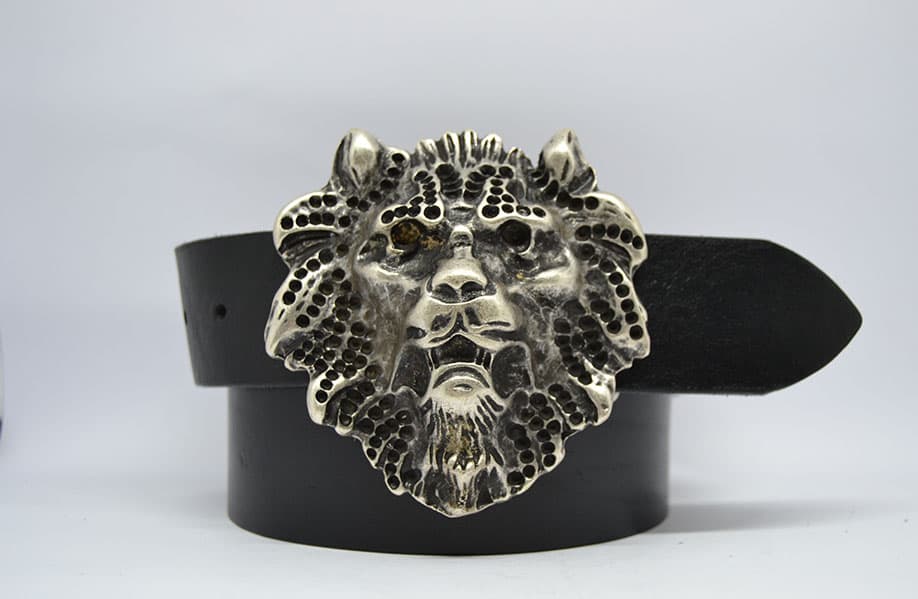 Leather belt for men and women model Leone 4 cm