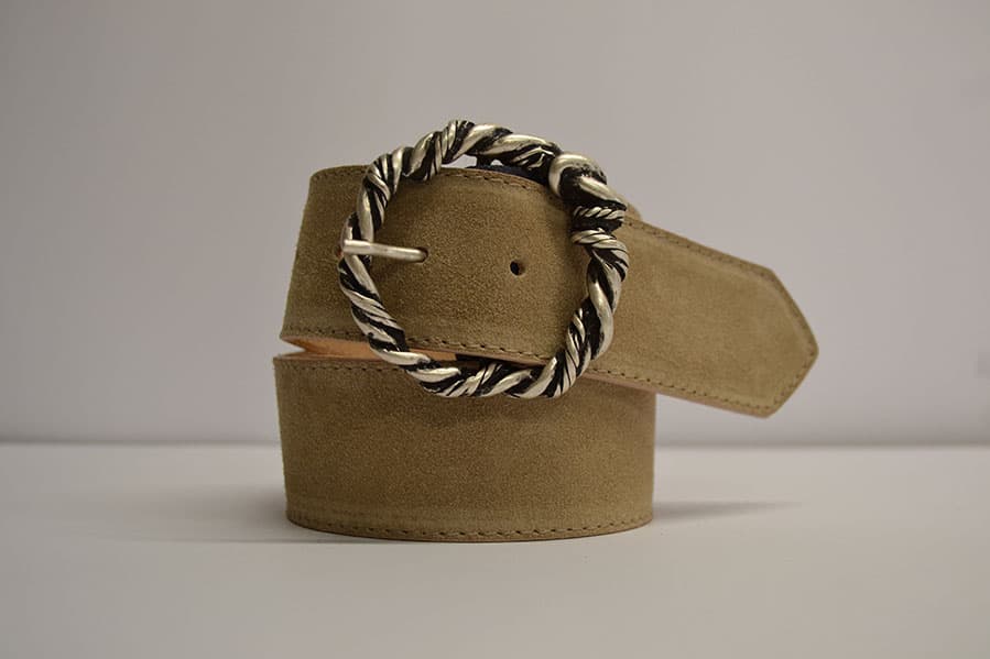 Woman Suede Leather Belt Model Rosalia 5 cm