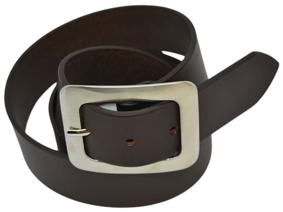 Leather Belt for Men and Women Model Morgan Silver 4 cm