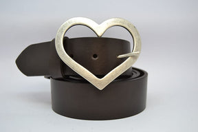Cintura in Cuoio Modello Cuore cm 4
