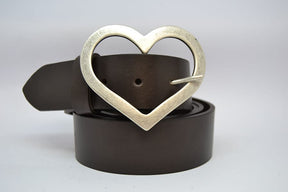 Woman Leather Belt Heart Model cm 4