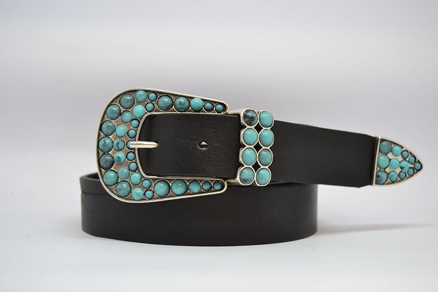 Leather belt for women Milan model cm 3