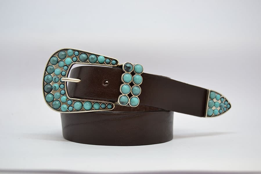 Leather belt for women Milan model cm 3
