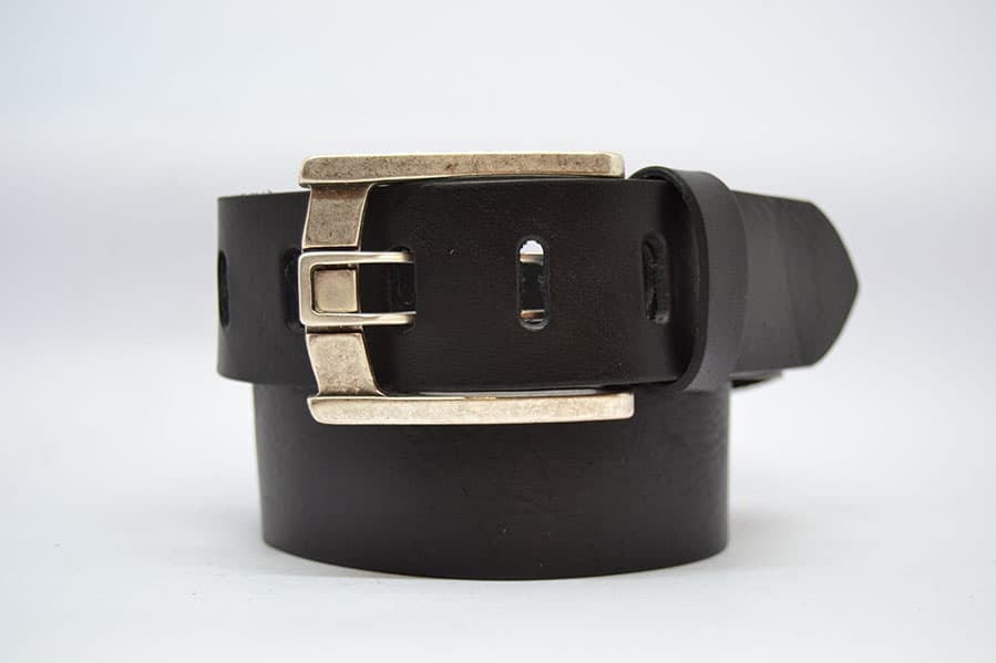 Leather belt for men, Rome model, 4 cm