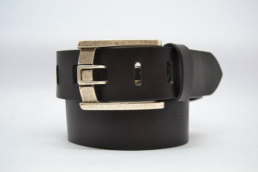 Leather belt for men, Rome model, 4 cm