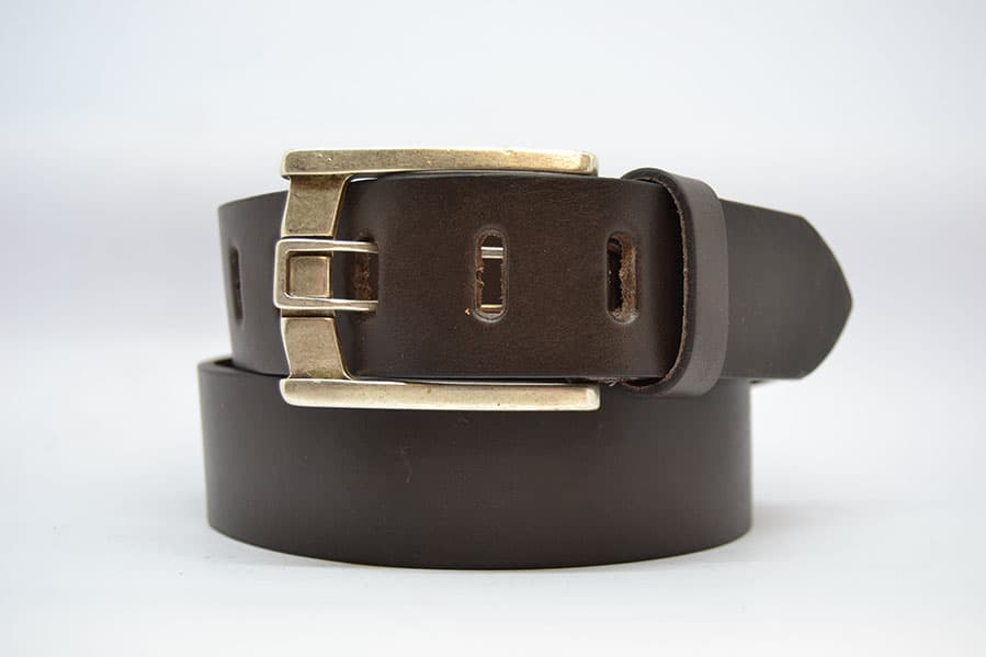 Leather belt for men, Rome model, 4 cm