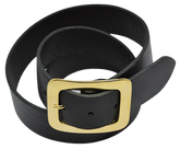 Leather Belt for Men and Women Model Morgan Gold 4 cm