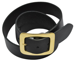 Leather Belt for Men and Women Model Morgan Gold 4 cm