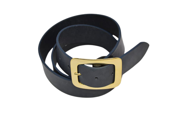 Leather Belt for Men and Women Model Morgan Gold 4 cm