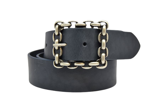 Leather Belt for Men and Women Model Chain 4 cm