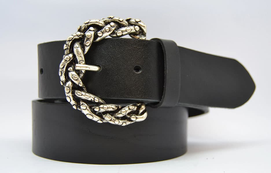 Leather Belt Woman Model Barbed 4 cm