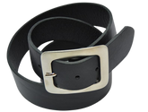 Leather Belt for Men and Women Model Morgan Silver 4 cm
