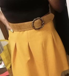Woman Suede Leather Belt Model Rosalia 5 cm