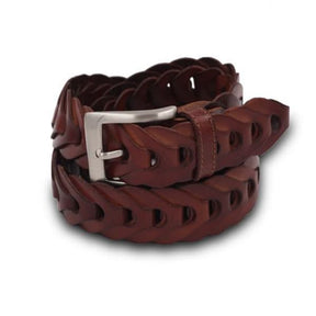 Man and Woman Hand Woven Belt, Pear Model 3.5 cm